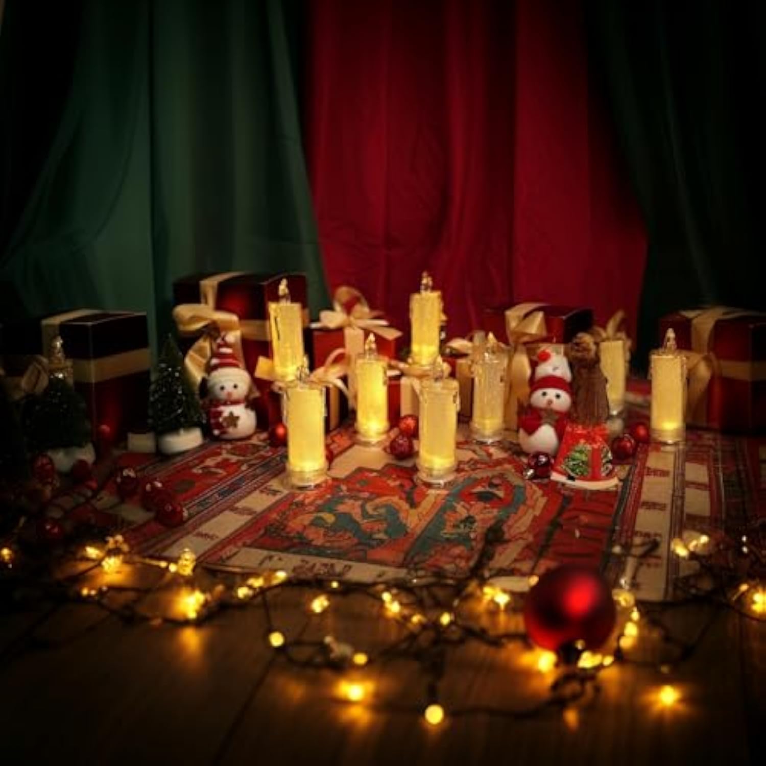 4Pcs White Led Candles (D:2.5" X H:7"),Flameless Pillar Candle,Battery Operated Candles/Fake Candle, Velas Artificiales Para Decoracion For Valentine Wedding Ramadan Christmas Decorations