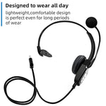 Bluetooth Headset V5.0, Wireless Headset with Noise Cancelling Microphone, 16Hrs HD Talktime