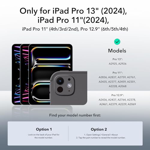 ESR 2 Pack Camera Lens Protector Compatible with iPad Pro 11/13 Inch M5/M4 (2025/2024), iPad Pro 12.9/11 Inch (2022/2021/2020), 9H Anti-Scratch