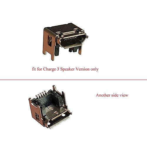 [2pcs Pack] for Charge 3 Bluetooth Speaker Replacement Charging Port Dock Connector for JBL Charge 3 Bluetooth Speaker GSP1029102A (Not fit for JBL