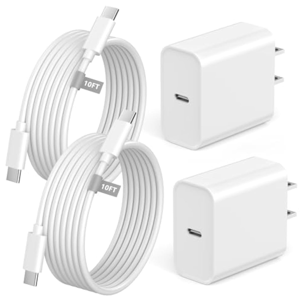 iPhone 16 Charger 10FT Fast Charging, 2 Pack PD 20W USB C Charger Fast Charging with 10FT Long USB C to C Charging Cable for iPhone 16/16 Plus/16 Pro/16 Pro Max/15/15 Plus/15 Pro/15 Pro Max