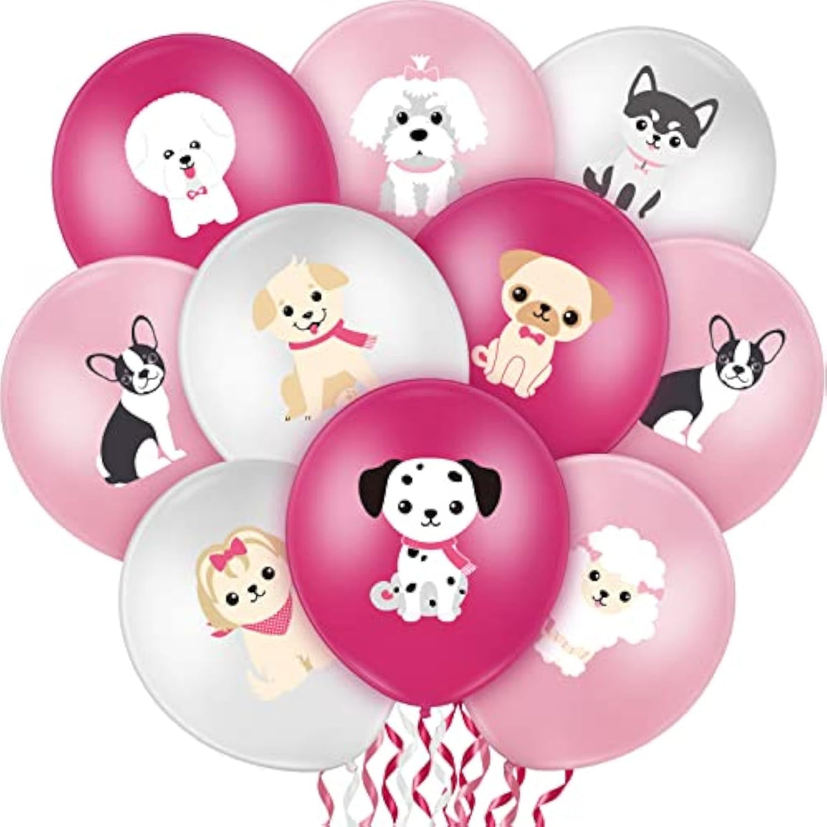 36 Pieces Puppy Balloons 12 Inch Dog Latex Print Balloons Pack Decorations Dog Theme Party Supplies For Birthday Baby Shower Pets Theme Party(Cute Style)