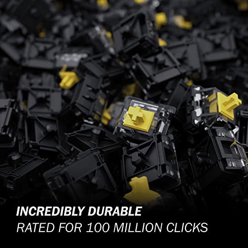 Ks-15 Optical Switches For Mx Mechanical Gaming Keyboard | 35G Force | Linear | Clear Top Rgb Switches For Backlit Keyboard | (65 Pcs, Yellow)