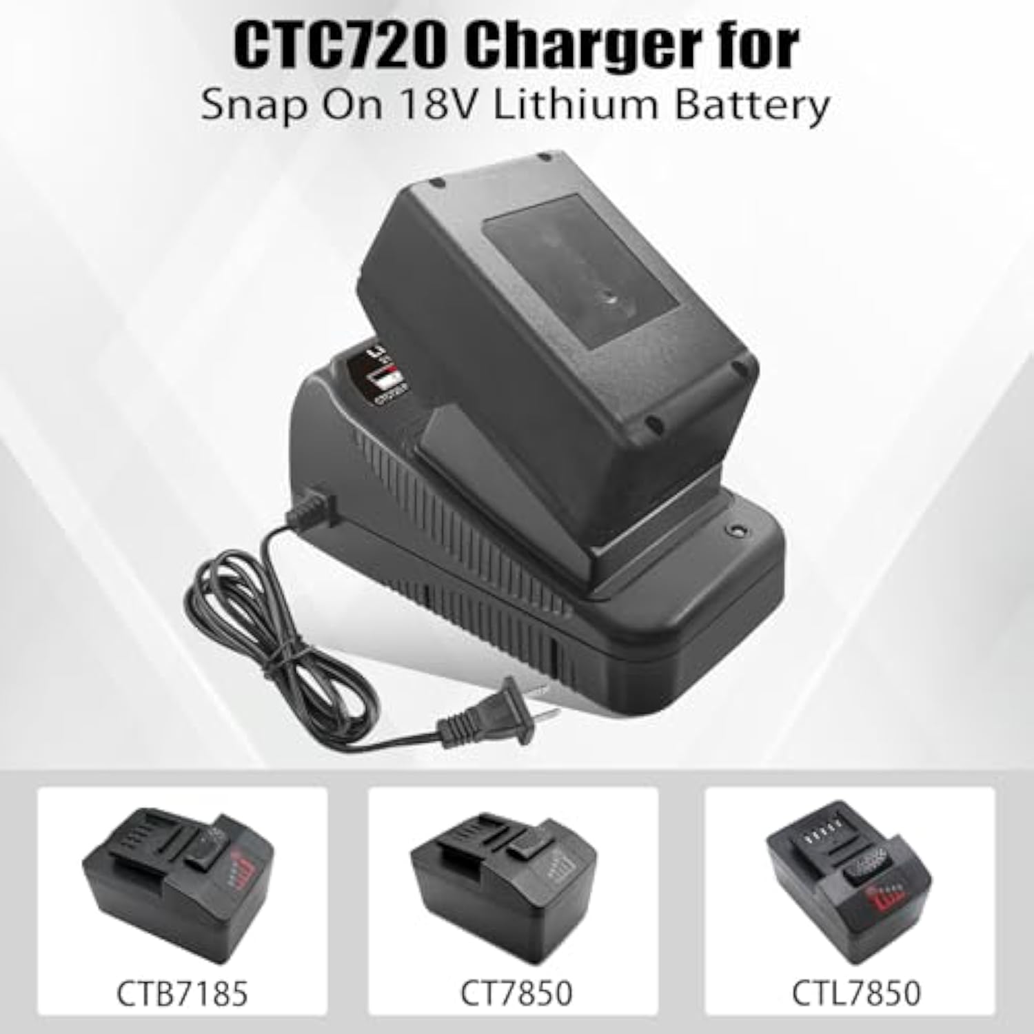 Ctc720 Charger Replace For Snap On 18V Charger Ctb8185 Ctb8187 Ct7850 Cdr7850H Ctl7850 Ctb7185 Tool Battery Li-Ion