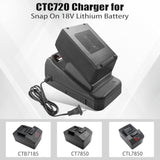 Charger Ctc720 Replace For Snap On 18V Charger Ctb8185 Ctb8187 Ct7850 Cdr7850H Ctl7850 Ctb7185 Tool Battery Li-Ion