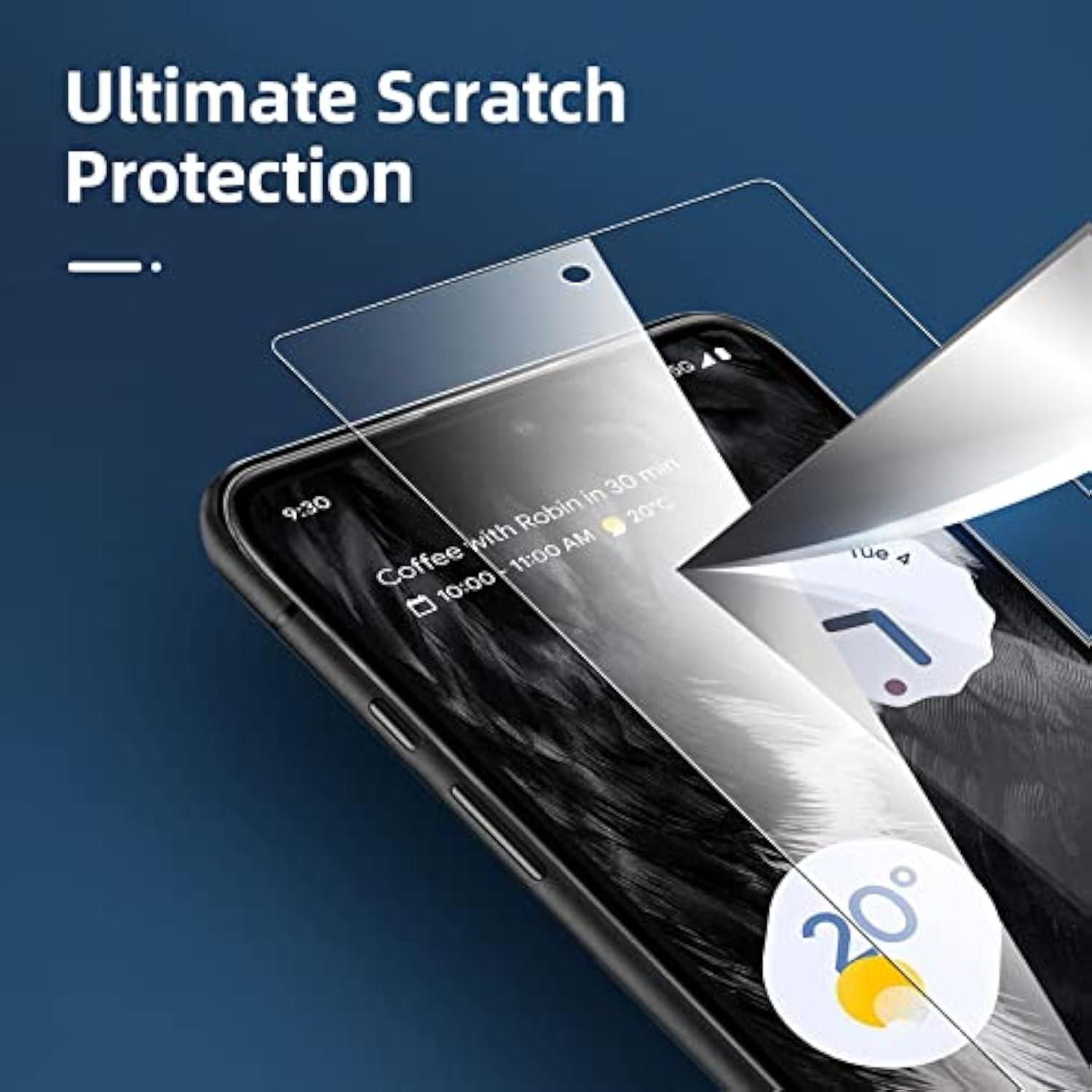 3-Pack Tempered Glass Screen Protector for Google Pixel 7 Case Friendly