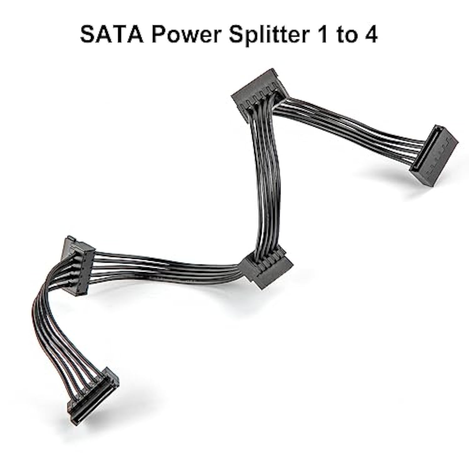 Sata Power Splitter Cable: 15 Pin Sata To 4 Sata 4X Serial Ata Power Adapter S