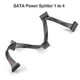 Sata Power Splitter Cable: 15 Pin Sata To 4 Sata 4X Serial Ata Power Adapter S