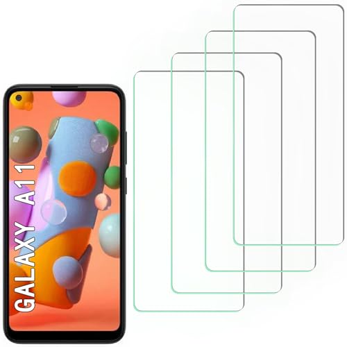 [4 Pack] Screen Protector Compatible with  Galaxy A11/Galaxy M11,Scratch Resistant,Easy-Install,Bubble Free,Anti-Fingerprint,Tempered Glass