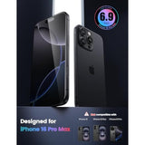 2-Pack Screen Protector for iPhone 16 Pro Max [6.9"], 9H Glass, Easy Align, HD Clear