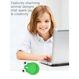 Wireless Mouse Cute Bluetooth Animal Green Frog Silent Small Middle Hands Ergonomic Portable Quiet Travel Lightweight Usb Optical Cordless Mice For Pc Laptop Computer Mac Kids Girl Boy Women Men Gift