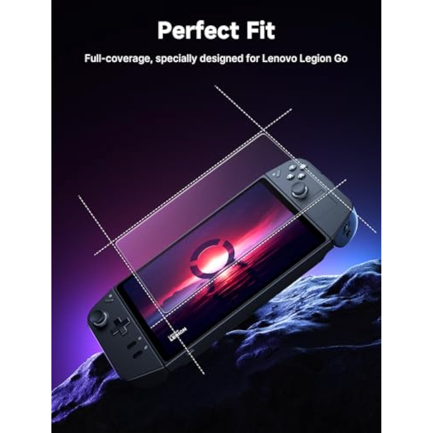 2-Pack Screen Protector For Legion Go, Anti Glare Screen Protector 9H Hardness Edge-To-Edge Scratch Resistant Matte Tempered Glass Compatible With Lenovo Legion Go