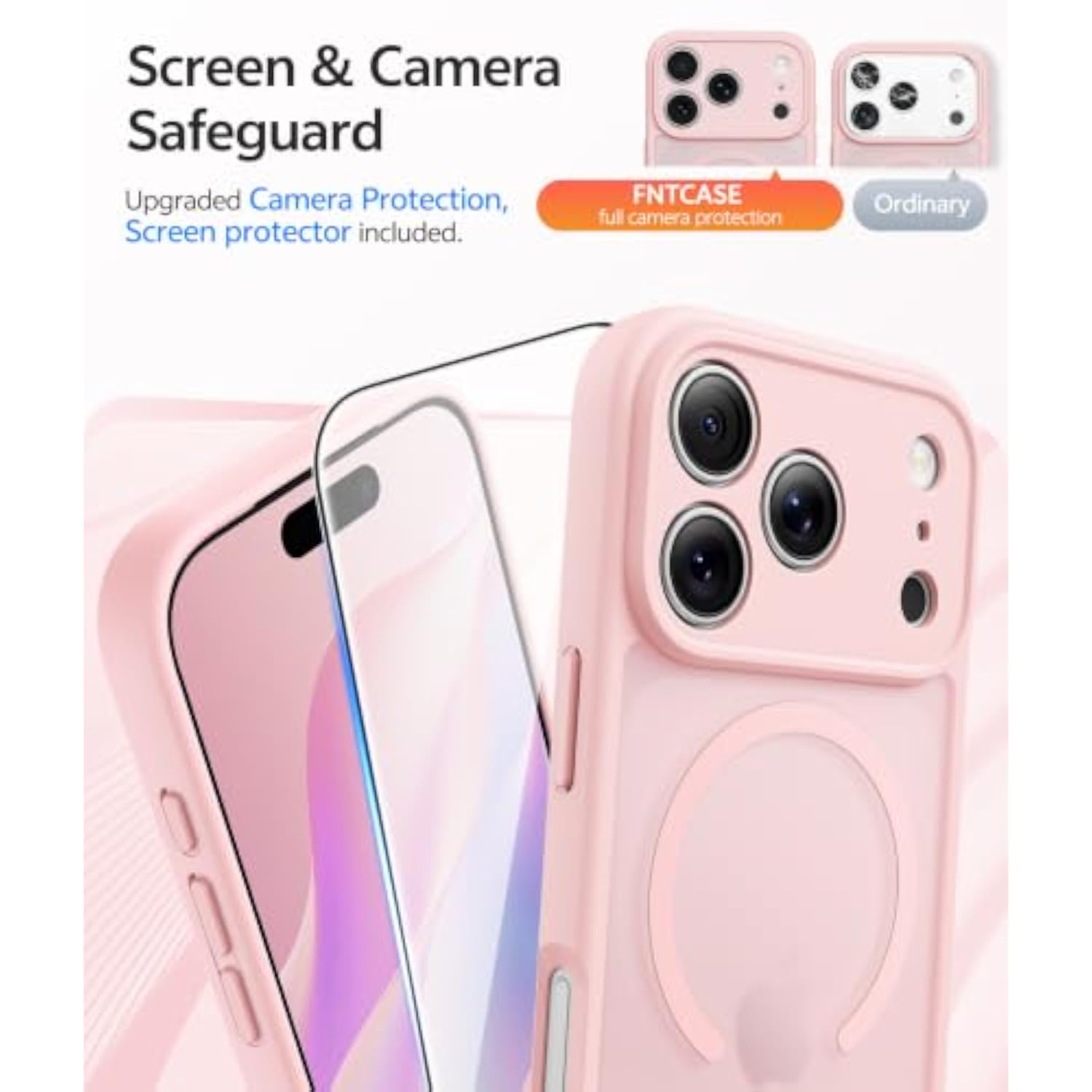 Magsafe Compatible Case for iPhone 17 Pro with Built-in Screen Protector