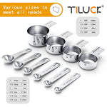 Stainless Steel Measuring Cups & Spoons Set, Cups And Spoons,Kitchen Gadgets For Cooking & Baking (10)