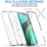 For Iphone 16 Plus Clear Case(6.7"),Heavy Duty Drop Protection Full Body Rugged Shockproof/Dust Proof 3-Layer Military Protective Tough Durable Cover For Iphone 16 Plus