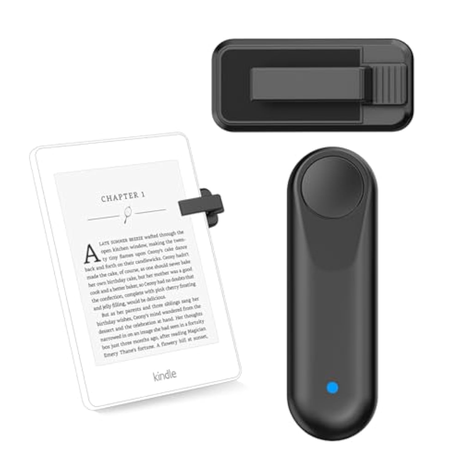 RF Remote Page Turner for Kindle, Camera Shutter, and Mobile Devices Black