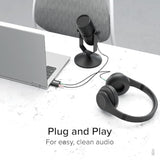 Usb Audio Adapter With 3.5Mm Speaker-Headphone And Microphone Jack, Add An External Stereo Sound Card To Any Pc, Compatible With Windows, Mac, And Linux - Driverless