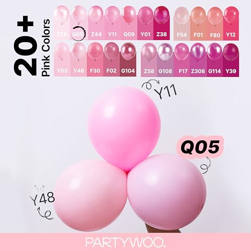 Baby Pink Balloons 152pcs Pastel Pale Light Pink Different Sizes