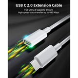 Usb C Extension Cable For Mag-Safe Charger Ps5 Controller Charging, 9V 3A Usb Type C Female To Male Extender Cord For Mag- Safe Charger Iphone 15/14,13 Homepod And More White (1.6Ft /0.5M)