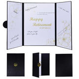 Large Retirement Card For Men Women, Black Gold Retirement Party Decorations, Happy Farewell Guest Book Alternative, Jumbo Greeting Card Retirements Gifts Signature Board Book For Party Supplies