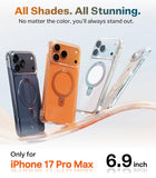 TORRAS Ostand Slim for iPhone 17 Pro Max Case Clear, Upgraded Magnetic Stand, Fit for MagSafe, Frameless with Thin Open-Edge Fit, Minimalist Phone