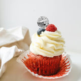 18Pcs Disco Ball Cupcake Toppers, Disco Theme Cake Decorations Topper Accessories For Birthday Party Decorations 70S Disco Themed Dance Party Supplies