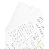 Baby Predictions & Advice Cards For New Parents – Baby Shower Game, Wishes For Mommy & Daddy, Gender Reveal Boy Or Girl, Modern Minimal Design, 30 Cards