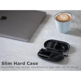 Mini-Portable Case For Beats Flex Wireless Earbuds With Built-In Microphone Earphones, For Apple Earpods Headphones Wired Ear Buds/Samsung Galaxy Wired Earbuds Hard Case For Earphones(Black)