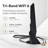 Dual Band Wifi Antenna 2.4Ghz 5Ghz Rp-Sma Magnetic Base Adapter Antenna With 1Meters For Asus Z590 Z390 Z490 X570 H610 H670 M13H M12 M11 Motherboard Card Wireless Network Router Laptop Wifi 6E Antenna