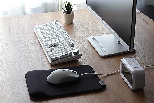 K74M Illuminated Mechanical Keyboard - With Swappable Switches - 107Keys, Usb-C Detachable Cable, Led Backlit, Pbt Double Shot Keycaps, Smart Wheel Control - White