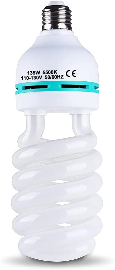135W CFL Daylight Spiral Light Bulb 5500K E26 E27 Photography Softbox Lighting Bulb