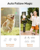 iSteady V3 Ultra Gimbal Stabilizer for iPhone, Phone Gimbal with AI Auto Tracking, Detachable Touchscreen Remote, Built-in Extension Rod, Tripod,