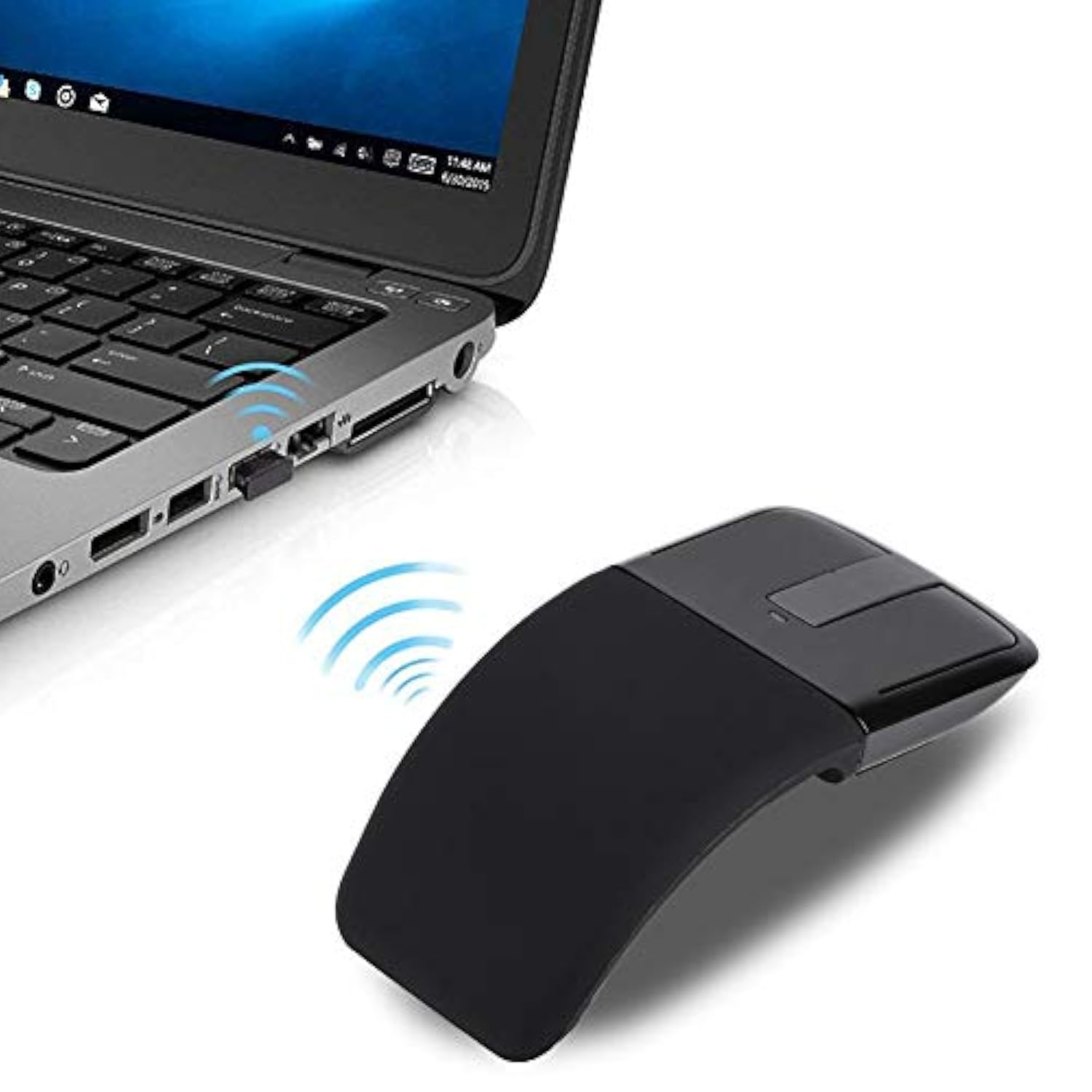 2.4G Mouse 1600Dpi Ergonomic Foldable Optical Touch Mouse With Usb Receiver Suitable For Pc Laptop For Notebook