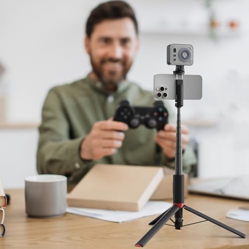 x Drex Lee Boom Selfie Stick ST30 Lite, 57.9" Automatic Tripod Stand with Remote and Cold Shoe Mount, for iPhone, for Android, Video Recording,