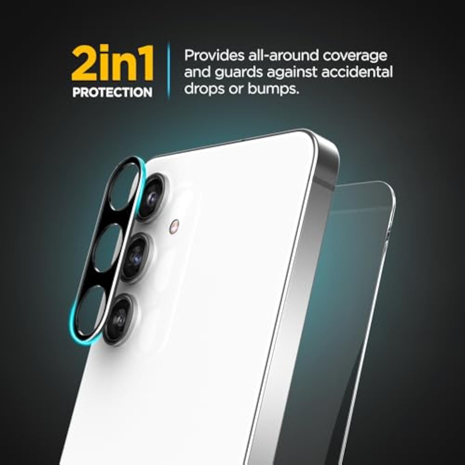 Designed For Samsung Galaxy S25 Tempered Glass Screen Protector [Fingerprint Compatible] With Camera Lens Guard (Applicator Included)