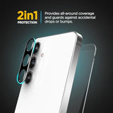 Designed For Samsung Galaxy S25 Tempered Glass Screen Protector [Fingerprint Compatible] With Camera Lens Guard (Applicator Included)