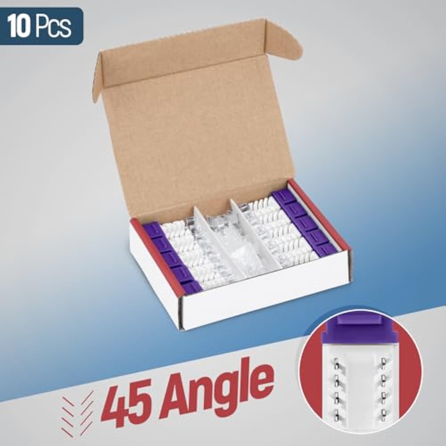 45° Angled Cat6 Keystone Jack In Purple - Slim Profile Rj45 Ethernet Connector