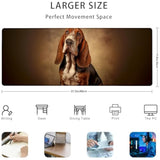 Basset Hound Gaming Mouse Pad Gifts 31.5" X 11.8", Non-Slip Rubber Base Mousepads For Computers Laptop School Office Home Accessories Decor, Mouse Pad, Keyboard Desk Mat