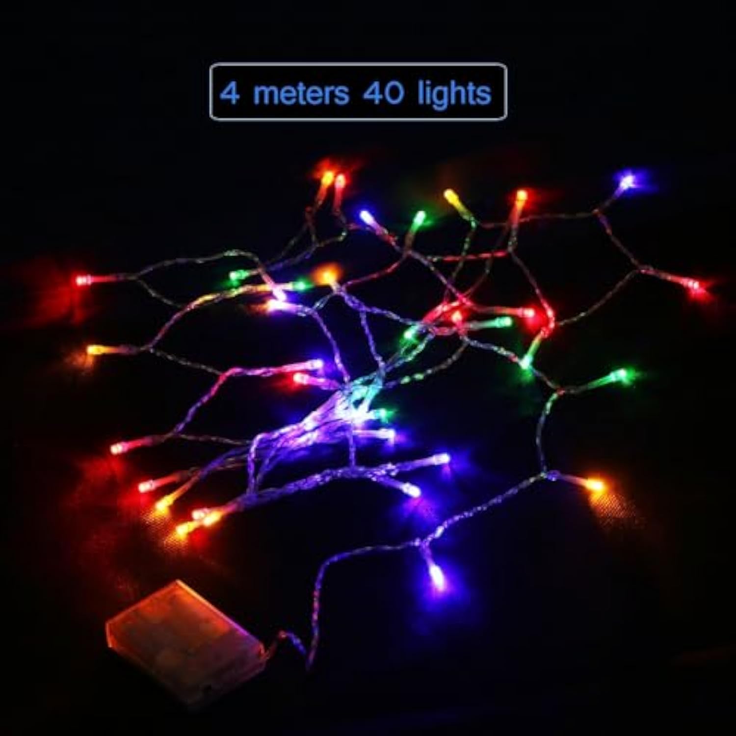 Battery Operated Christmas Lights, 40- Led Fairy Lights Golf Cart Christmas For Bedroom, S, Parties, Wedding, Centerpiec