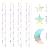 62ft Iridescent Disco Moon Star Garland Holographic Hanging Party Decor
