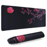 Large Gaming Mouse Pad, Big Desk Mat For Keyboard And Mouse, Full Desk Pad For Office Computer Laptop Pc, Long Mouse Mat For Desk, Black Cherry Blossom,Portable Aesthetic Non Slip Waterproof Pretty