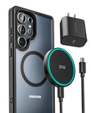 Magnetic Wireless Charger for , 25W Fast Charging Pad with 30W PPS USB-C Wall Adapter, Removable USB-C Cable, LED Charging Indicator,