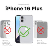 VENA vCommute for iPhone 16 Plus Wallet Case, [Military Grade Drop Protection] Flip Leather Cover Slot Card Holder with Kickstand - Black