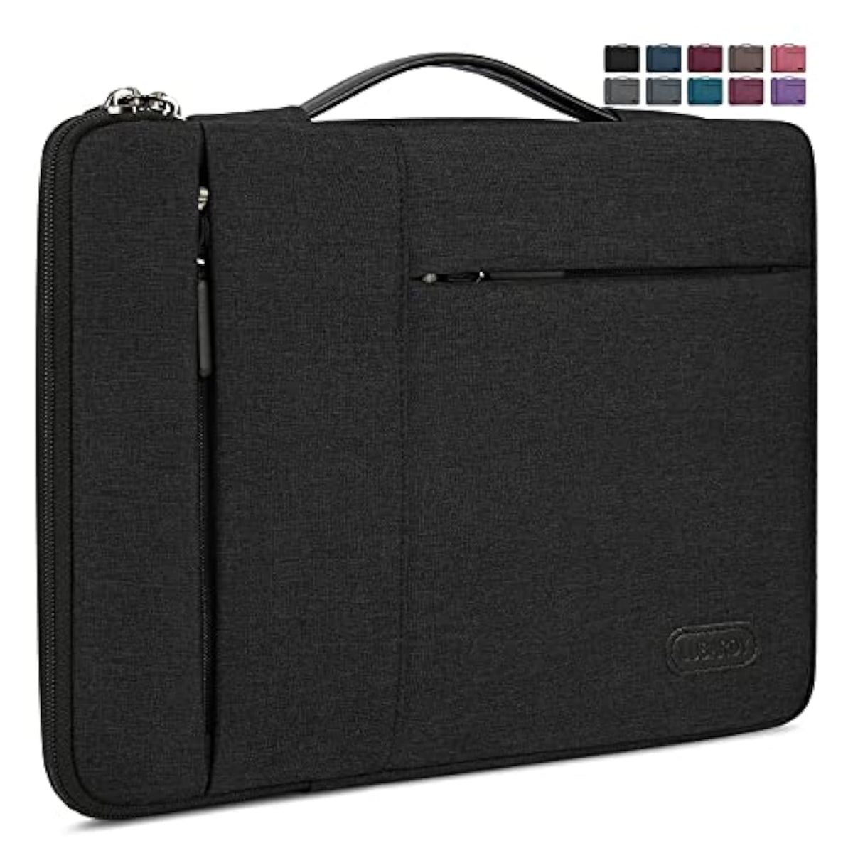 Laptop Sleeve Case 13.3-14 Inch Waterproof Durable Business Computer Carrying Bag Compatible With Macbook Air/Pro Hp/Thinkpad Notebook Protective Tablet Handle Laptop Bag Black
