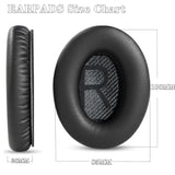 Ear Pads Cushions + Headband Replacement Earpads Compatible With Bose Quietcomfort 45 Qc45 35 Qc35, Qc35 Ii Over-Ear Headphones Easy Diy Installation,Protein Leather Parts (Black Kit)