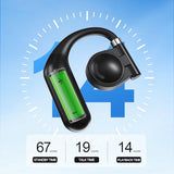 63H Playback Time Bluetooth 5.3 Neckband Bluetooth Headphones, In Ear Wireless Earphones With Digital Display, Game Mode, 7 Eq Modes, Support Tf Card, Multi-Point Connection, Usb-C Fast Charging