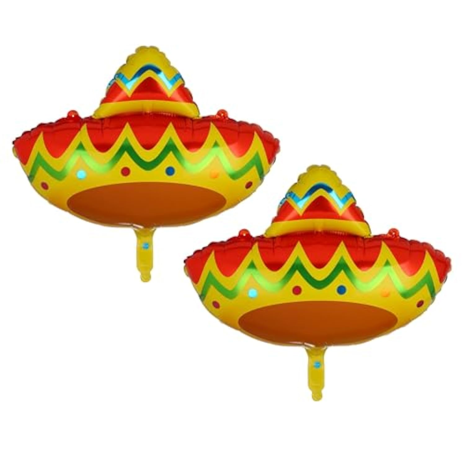 Fiesta Sombrero Balloon Mexican Cinco De Mayo Theme Foil Mylar Balloons Birthday Baby Shower Taco Night Party Decor Supplies 2 Pcs