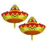 Fiesta Sombrero Balloon Mexican Cinco De Mayo Theme Foil Mylar Balloons Birthday Baby Shower Taco Night Party Decor Supplies 2 Pcs