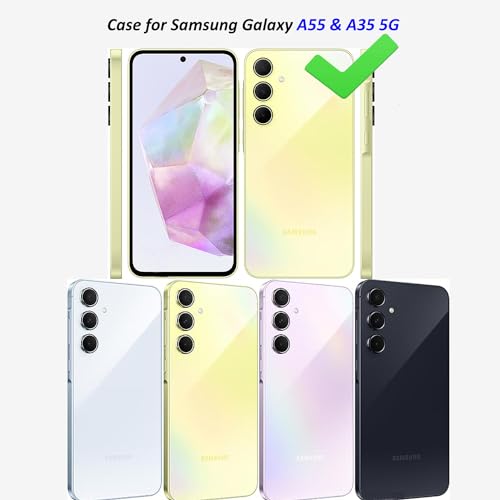 for  Galaxy A35/A55 5G Case: Cute Flowers Floral Design for Girls Women Slim Soft TPU Bumper Shockproof Silicone Cell Phone Cover A35 A55