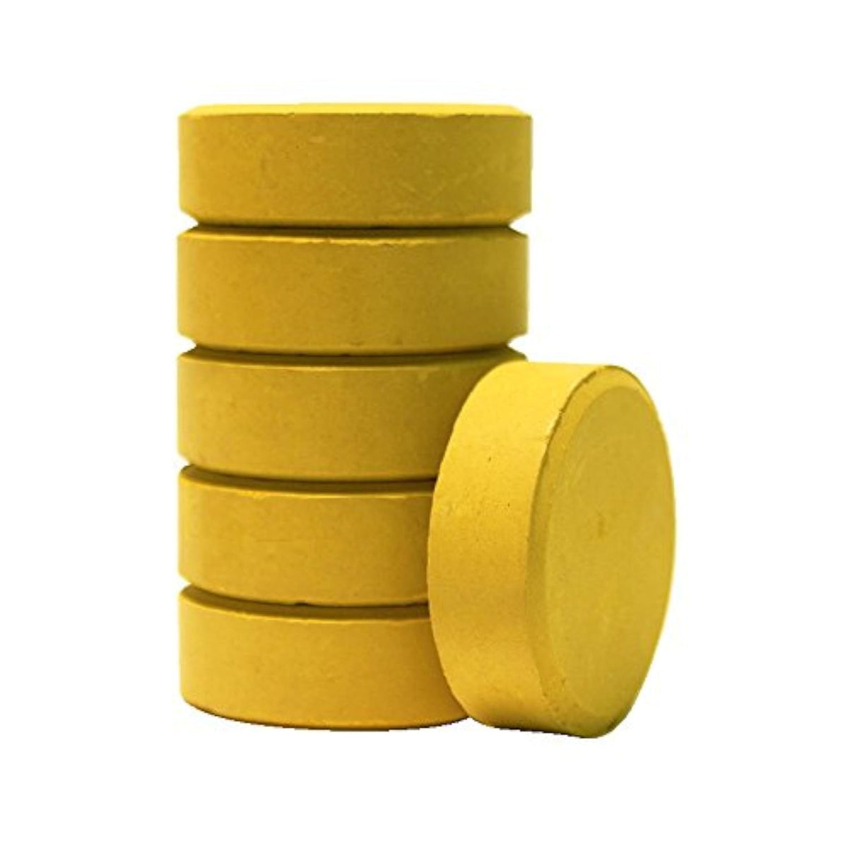Jack Richeson 1591461 Large Tempera Cakes, 2.25 x 0.68 in., Yellow Ochre - Pack of 6
